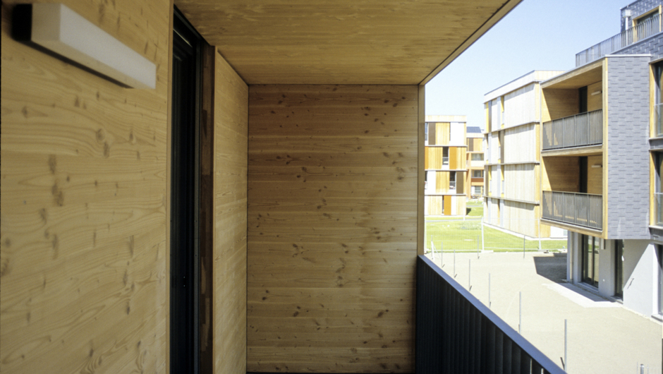 Wohnanlage Muehlweg Wien Innen Sohm HolzBautechnik Terrasse